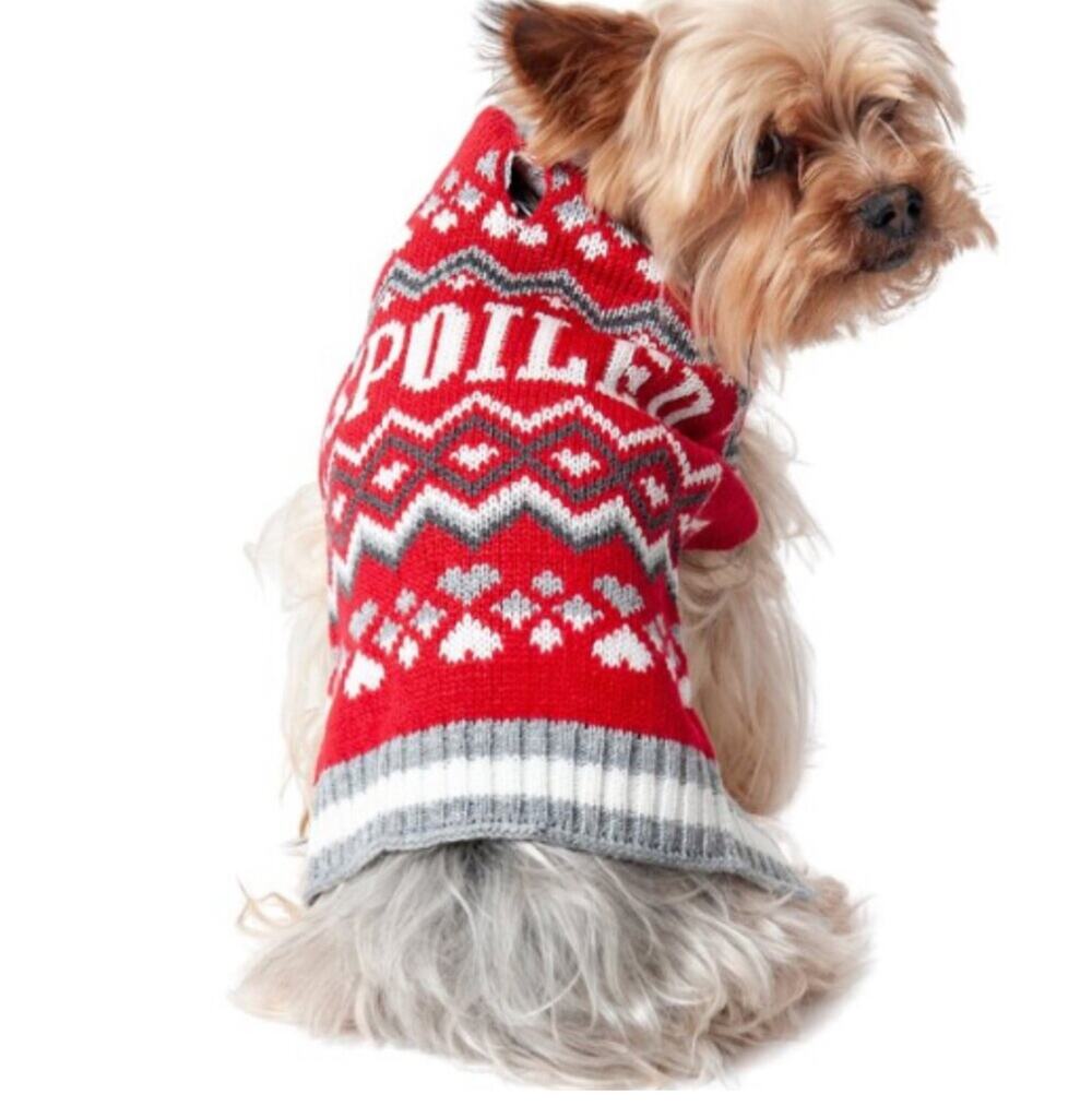 Vibrant Life "Spoiled" Red Pet Sweater